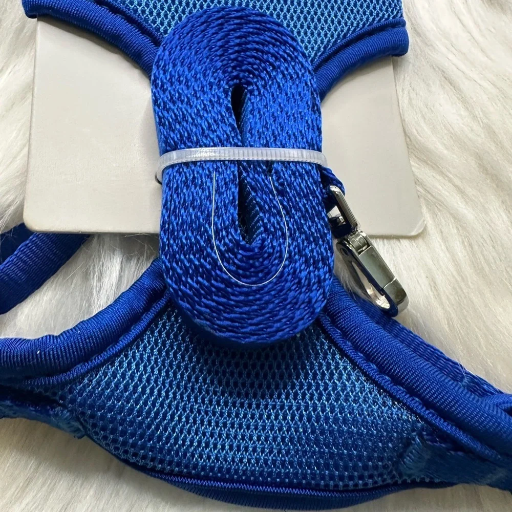 💜3/$15 Good2Go Vibrant Blue Mesh Cat Harness and Lead Set